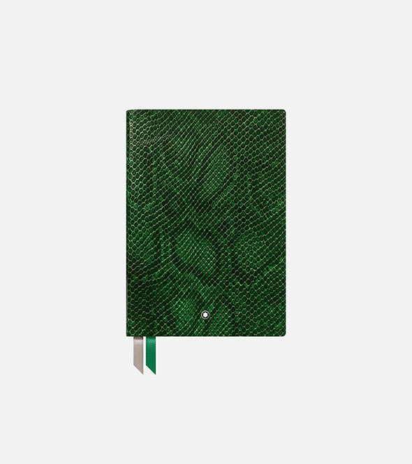Notebook #146 - Small, Python Print, Peacock Green, Lined